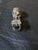1920s Antique Sterling & Enamel Fillagree Miniature, Tiny Ox Cart & Wood Barrow For Sale - Image 5 of 9