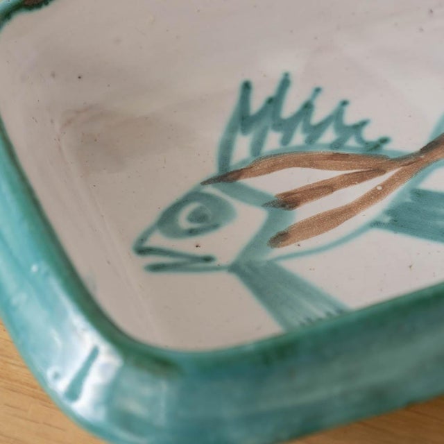 1950s French Ceramic Fish Dish by Robert Picault, Vallauris For Sale In Los Angeles - Image 6 of 10