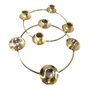 Pair of Vintage 4-Candle Holder Brass Rings