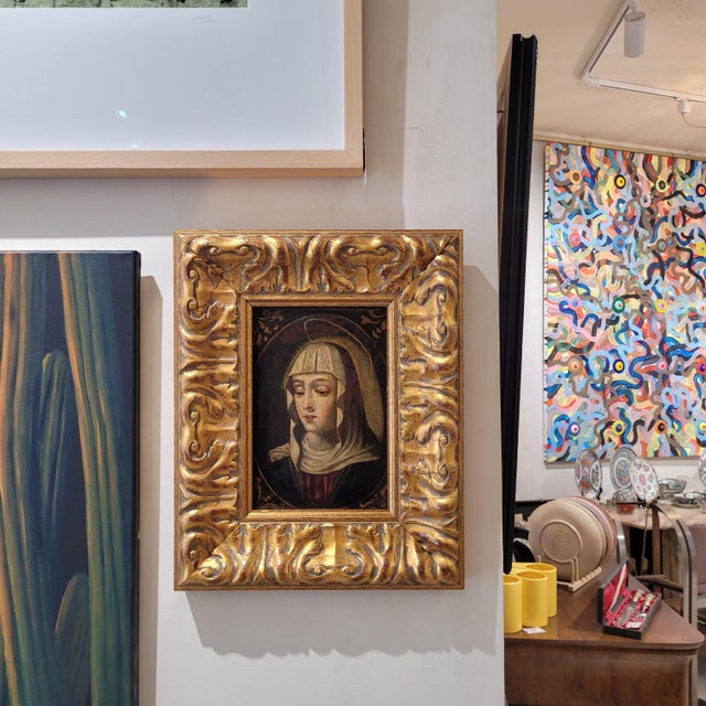 Veronica of the Virgin, 1800s, Oil on Panel For Sale - Image 3 of 14