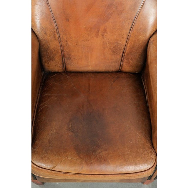 Vintage Brown Sheepskin Armchair For Sale - Image 6 of 15