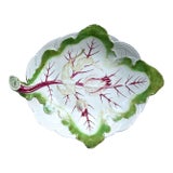 Chelsea Porcelain Trompe-L’Oeil Leaf Dish, Radish Plate Circa 1755 For Sale