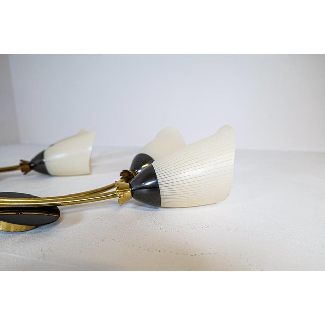 Mid-Century Brass and Opaline Wall Lamps from ASEA, Sweden, 1950s, Set of 2 For Sale - Image 9 of 16