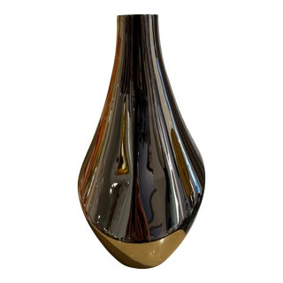 Modern Georg Jensen Polished Metal Vase For Sale
