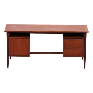 Mid-Century Teak Boomerang Desk with 2 Drawers For Sale