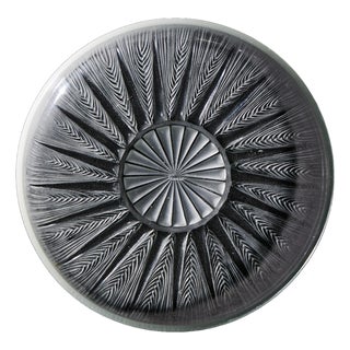 René Lalique Epis French Frosted Glass Plate For Sale