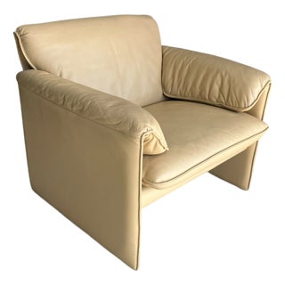 Leather Armchair by Axel Enthoven for Leolux, 1983 For Sale