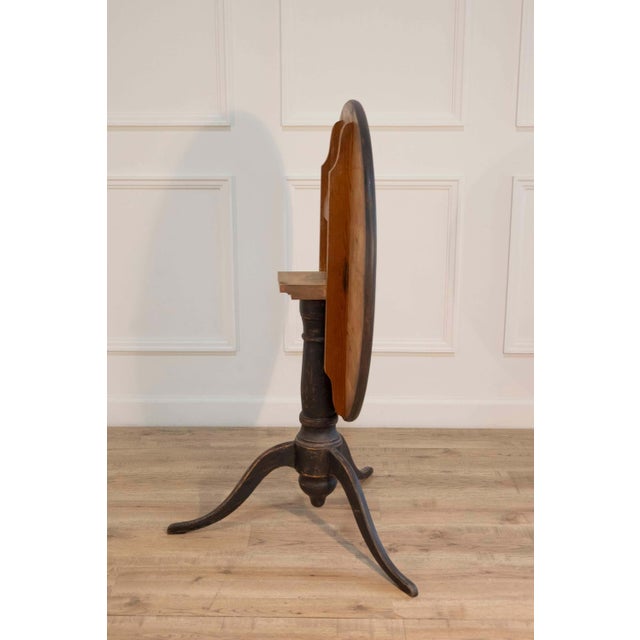 Wood 19th Century Swedish Gustavian Tilt-Top Table in Painted Finish For Sale - Image 7 of 7