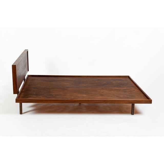 Vintage Mid-Century Walnut Wood Platform Bed by Richard Artschwager (Attr.) 1950s For Sale In Detroit - Image 6 of 15