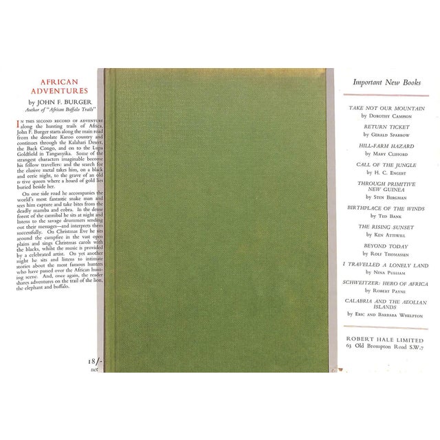 Traditional "African Adventures" 1957 Burger, John F. For Sale - Image 3 of 7