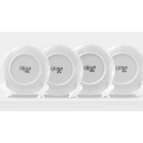 White Vintage Plates from the Series Musical Instruments by Piero Fornasetti, Set of 7 For Sale - Image 8 of 9