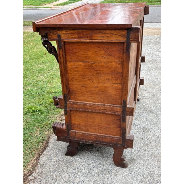 Antique Indian Dowry Wedding Chest, Bar, Cabinet, 19th Century For Sale - Image 11 of 17