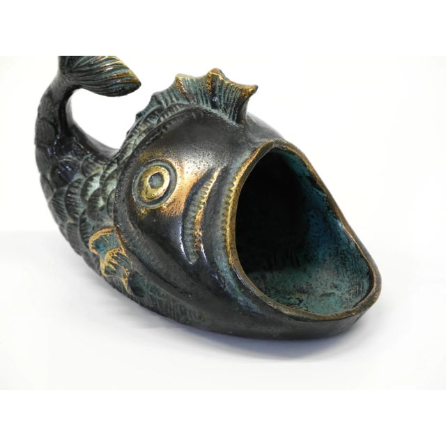 Black Mid-Century Modernn Fish Ashtray by Walter Bosse, 1950s For Sale - Image 8 of 13