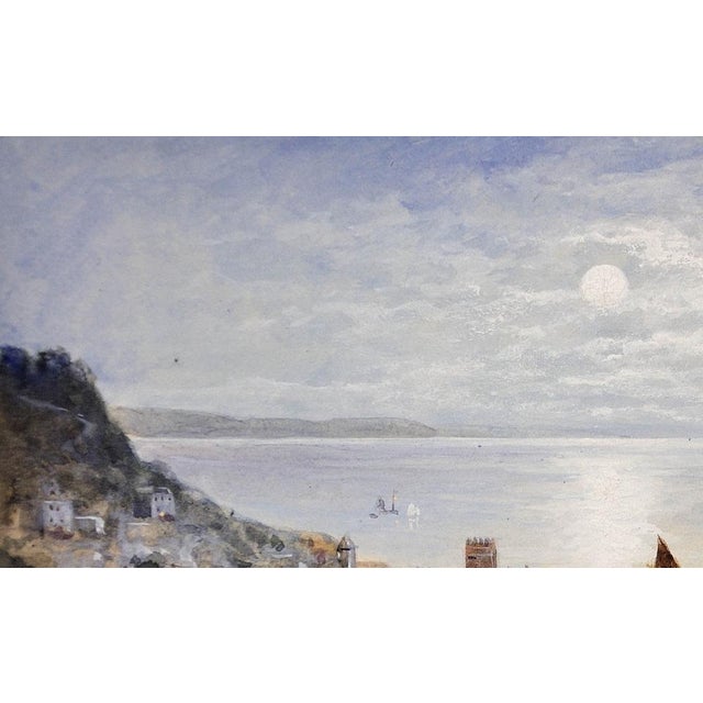 J. Wilson. Looe Town & Harbour, Cornwall, Watercolour, 1860, Framed For Sale - Image 6 of 18