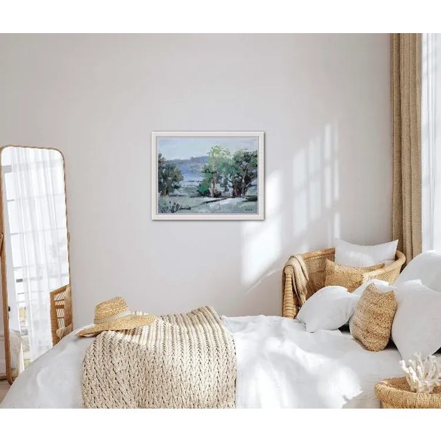 Gray Modern Contemporary Impressionist Landscape Oil Painting For Sale - Image 8 of 12