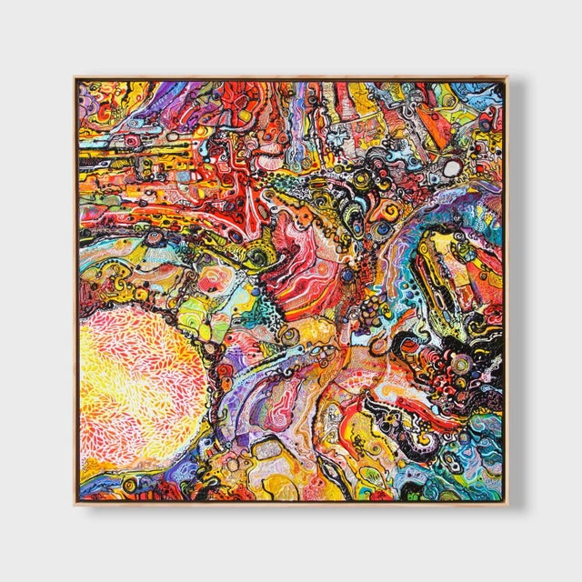 This is a one of a kind original abstract painting by San Diego artist, Alexander Arshansky. Its dimensions are 37 x 37 x...