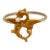 Late 19th Century Victorian 14k Gold Seed Pearl Griffin Conversion Ring, Size 7 For Sale