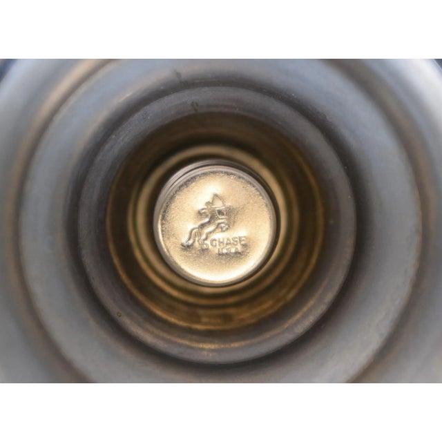 Traditional Set of 4 Chase El Morocco Cobalt Blue C1930s Glasses with Chrome Bases For Sale - Image 3 of 3