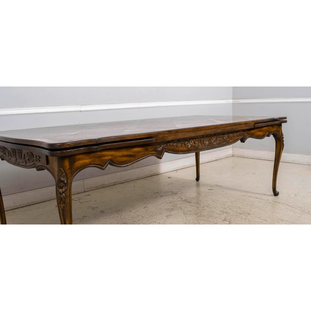 French Style Parquet Top Refractory Dining Room Table For Sale In Philadelphia - Image 6 of 15