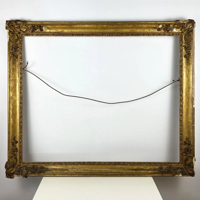 Large Antique Gilt Wooden Frame For Sale - Image 11 of 11