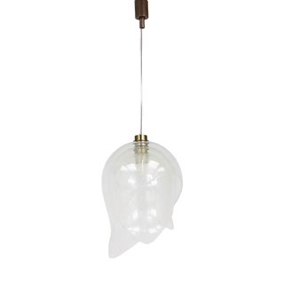 LS178 Pendant Lamp in Bubble Crystal from Mazzega, Italy, 1970s For Sale