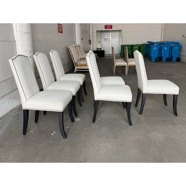 Transitional Sole Designs Allison Camelback Dining Side Chairs, Set of Six For Sale - Image 3 of 12