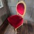 Ruby Red Pair French Velvet Silk Fabric Trim Custom Accent Chairs For Sale In Los Angeles - Image 6 of 10