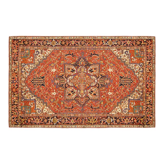 Vintage Persian Decorative Oriental Heriz in Room Size For Sale