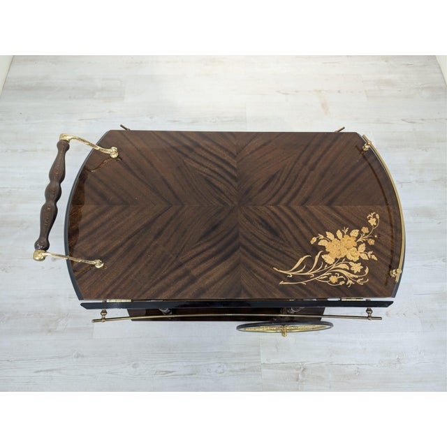 Metal Italian Mobile Bar Cart Table, 1960s For Sale - Image 7 of 17