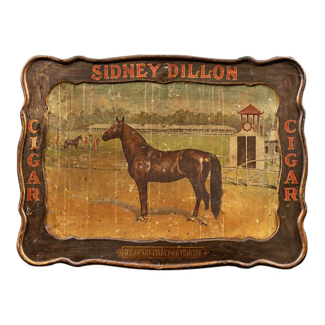 Early 20th Century Sidney Dillon Cigars Self-Framed Tin Litho Advertising Sign For Sale