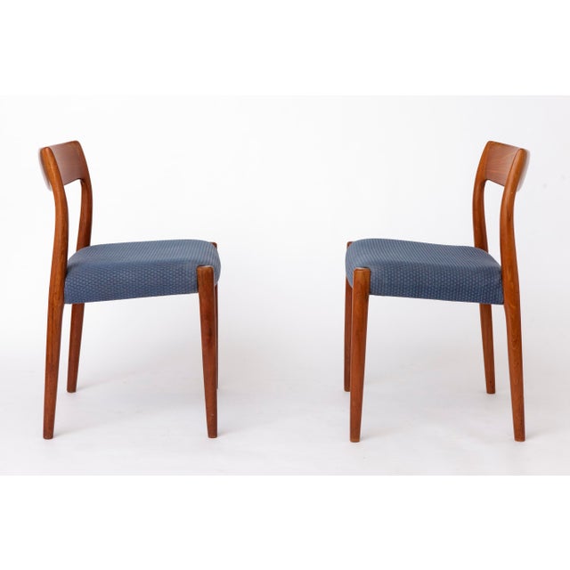 Model 77 Dining Chairs in Teak by Niels Otto Møller for J.L. Møllers, 1960s, Set of 2 For Sale - Image 4 of 10