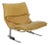 Mid-Century Wave Lounge Chair in Tan Leather by Giovanni Offredi for Saporiti, Italy, 1970s For Sale