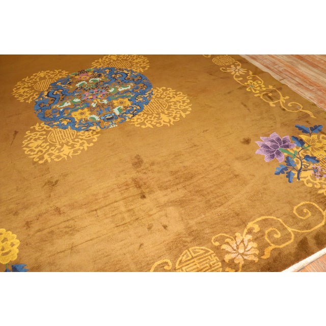 Zabihi Collection Chinese Art Deco Room Rug - 9' x 11'6" For Sale - Image 11 of 12