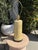 Mid 20th Century Vintage Greek Key Gold Leaf Column Table Lamp For Sale - Image 5 of 16