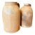 Set of Two Antique European Stoneware Olive Oil & Wine Jugs For Sale