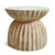 White Wash Scallop Hourglass Side Table For Sale - Image 4 of 5