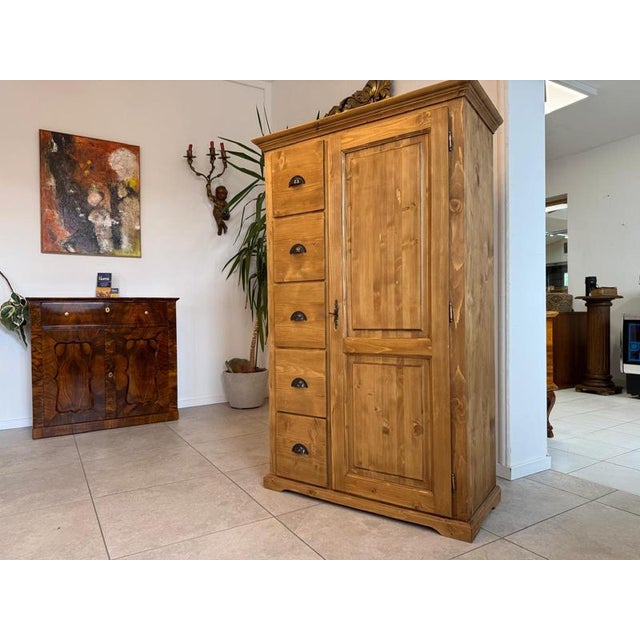 Rustic Farmhouse Bread Cupboard For Sale - Image 10 of 10