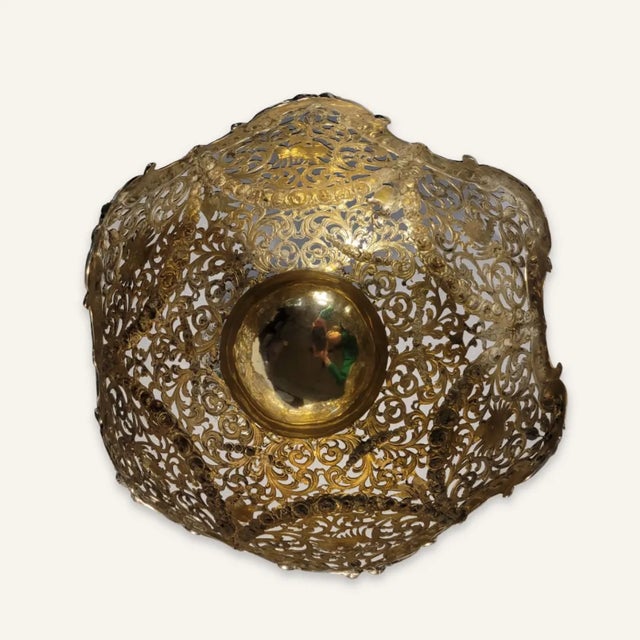 Traditional Antique German Coin Silver Pierced Centerpiece For Sale - Image 3 of 8