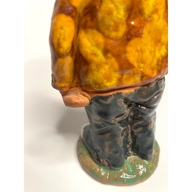 Traditional Golfer Handmade Terra Cotta Table Top Sculpture For Sale In Houston - Image 6 of 8