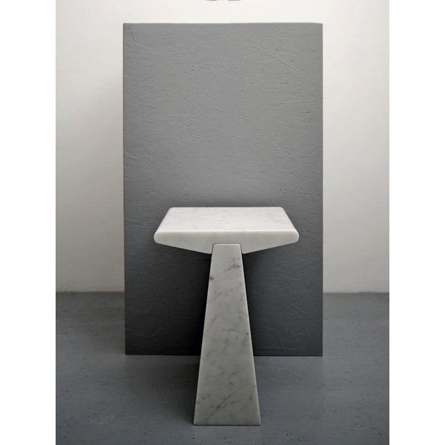 Alcm Console Table in Bianco Carrara Marble by Bufalini Design For Sale - Image 12 of 18