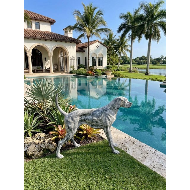Cast Iron Pointer Dog Sculpture For Sale - Image 10 of 12