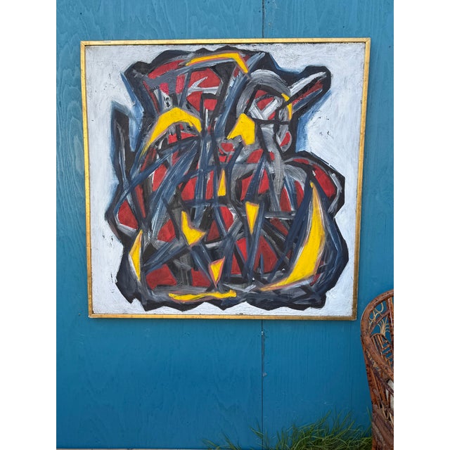 Highly decorative and a perfect square sail is this bold coloured abstract art piece. Clearly could be mixed with a Modern...