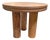 Sculptural Solid Teak Wood Round Table For Sale