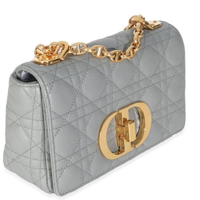 Contemporary Blue Supple Calfskin Small Caro Chain Bag For Sale - Image 3 of 9