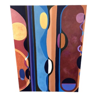 Large Bold Abstract Original Painting on Canvas For Sale