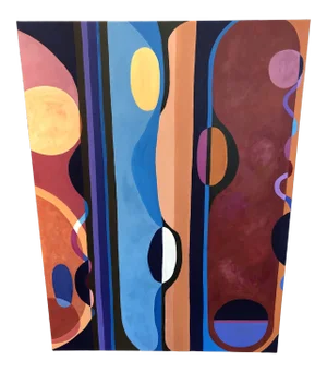 Large Bold Abstract Original Painting on Canvas