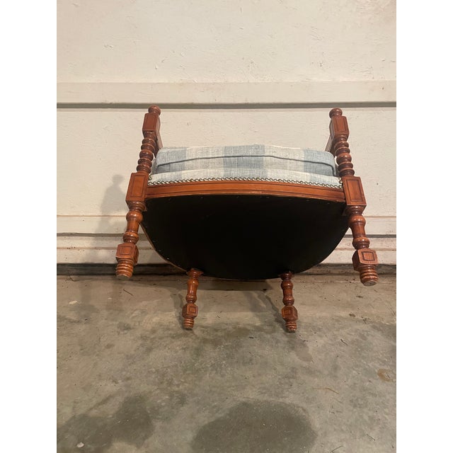 Wood French Armchair With Unique Carving. For Sale - Image 7 of 9