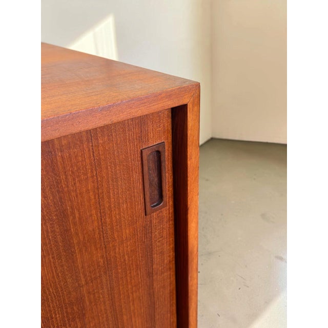Vintage Danish Teak Sideboard with Sliding Doors, 1960s For Sale - Image 10 of 18