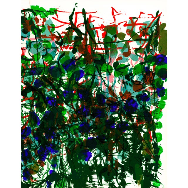 Large 1970 Lithograph by Jean-Paul Riopelle Untitled I For Sale - Image 4 of 5