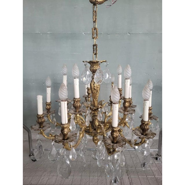 Louis XV Style Gilded Bronze Chandelier For Sale - Image 17 of 17
